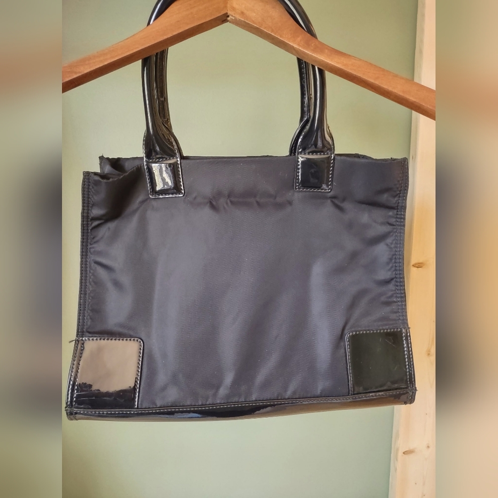 Tory Burch Black Ella Tote Size Small - Picture 2 of 3